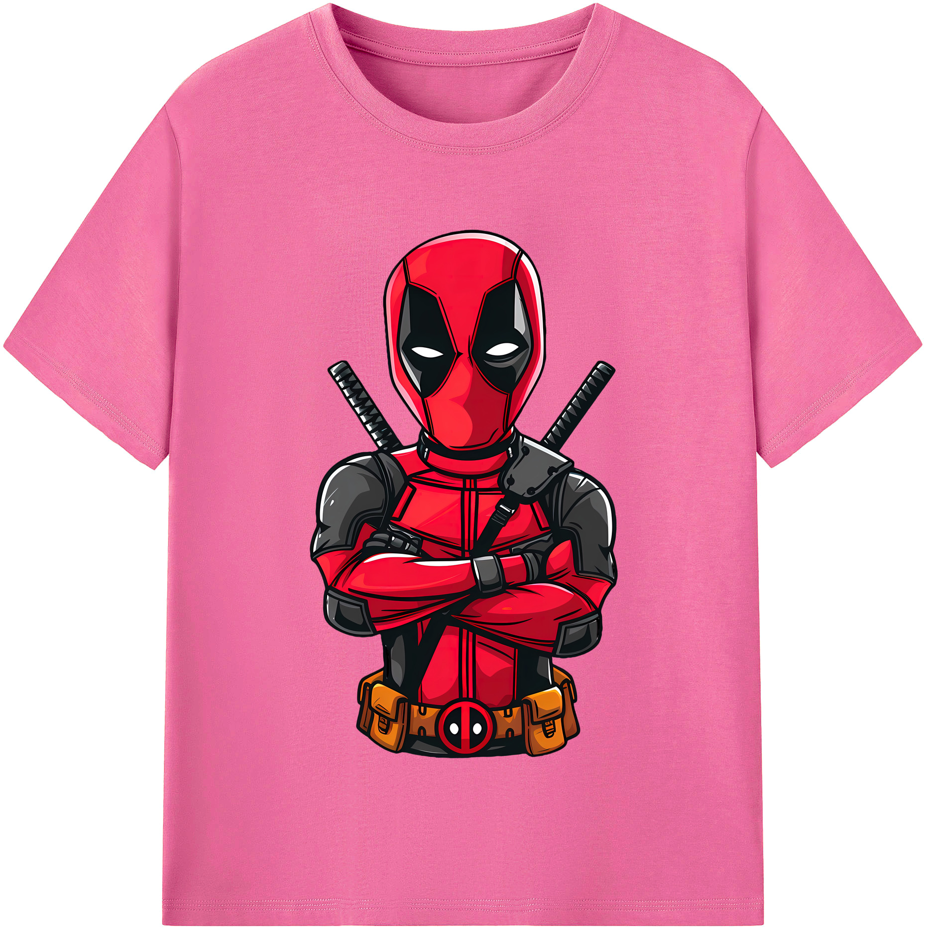（画像用） Deadpool デッドプール レディースカジュアルプリントTシャツ（綿100％）